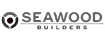 Logo of Seawood Builders, displaying the company name alongside a circular emblem with a geometric design.